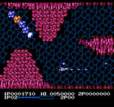 Life Force for NES / Famicom - Navigating through some tunnels...