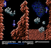 Life Force for NES / Famicom - More walls and rocks get in the way...