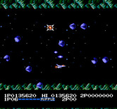 Life Force for NES / Famicom - These bouncing blue rocks can't be destroyed.