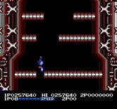 Life Force for NES / Famicom - Boss defeated, time to escape at high speed without crashing into barriers!