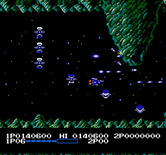 Life Force for NES / Famicom - Don't crash into walls, or the enemies approaching from behind...