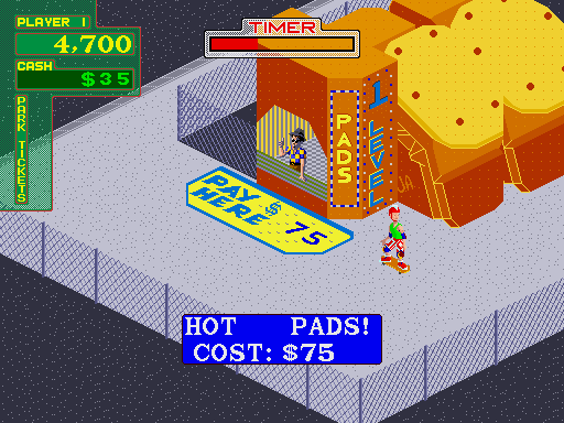 720º Arcade Screenshot: Buy some new pads here.