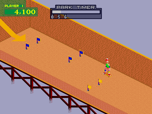 720º Arcade Screenshot: Attempting the slalom...