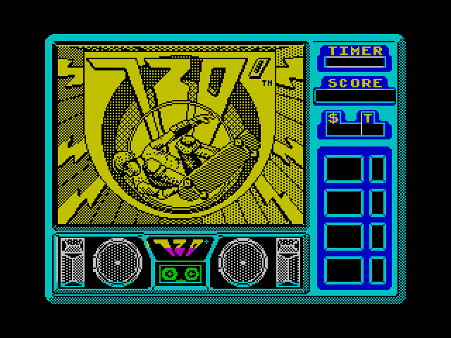 720º ZX Spectrum Screenshot: Loading screen.
