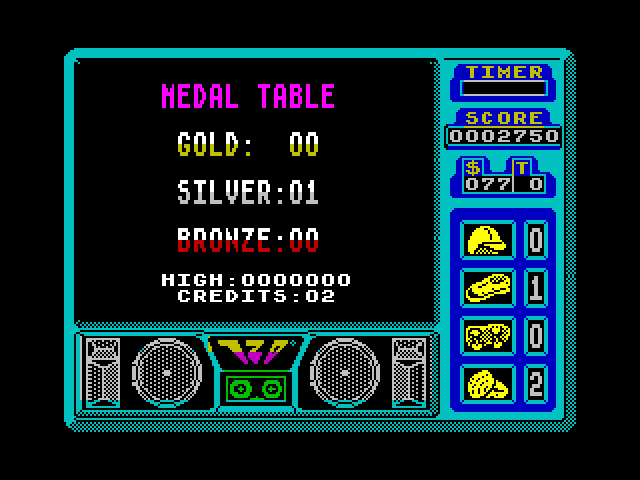 720º ZX Spectrum Screenshot: I got a silver medal!
