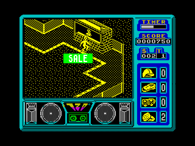 720º ZX Spectrum Screenshot: There's a sale going on!
