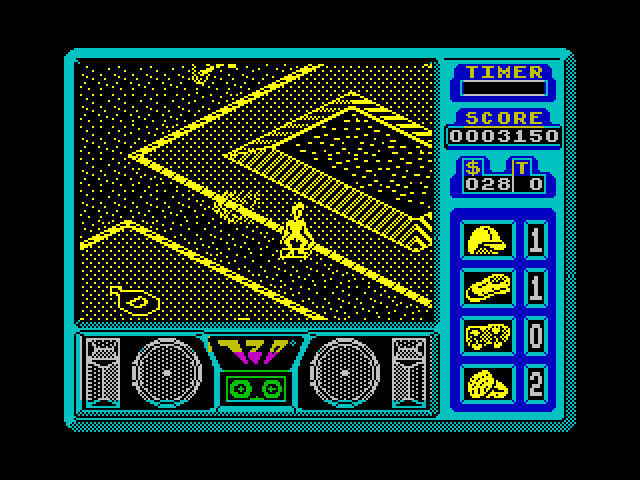 720º ZX Spectrum Screenshot: I'm being chased by bees!