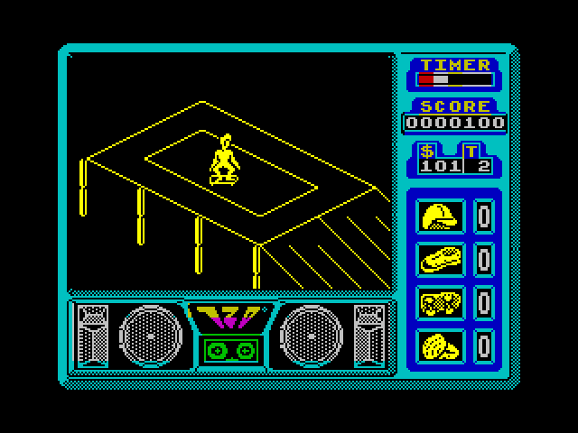 720º ZX Spectrum Screenshot: Downhill park start...