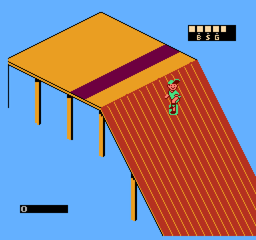 720º NES / Famicom Screenshot: Starting a downhill race...