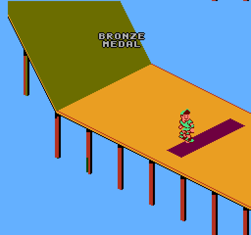 720º NES / Famicom Screenshot: Bronze metal? I guess that's ok...
