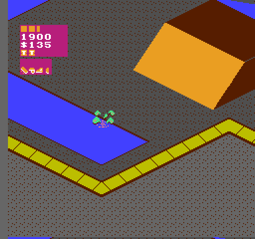 720º NES / Famicom Screenshot: Oops, I fell in the water...