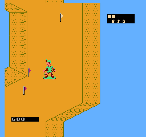 720º NES / Famicom Screenshot: Skate between the flags...