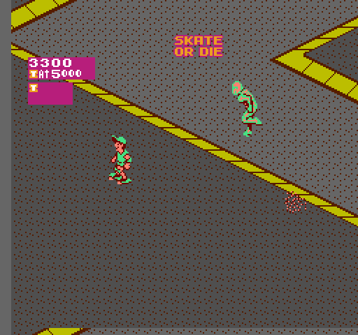 720º NES / Famicom Screenshot: Skate or die time! Watch out for the bees...