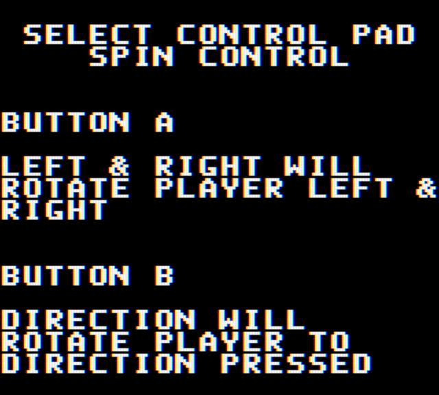 720º Game Boy Color Screenshot: Select a control scheme.