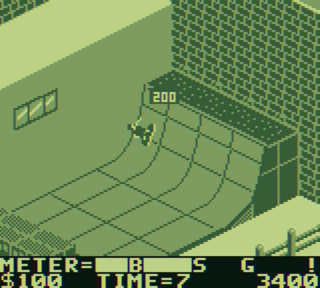 720º Game Boy Color Screenshot: Earning points at the ramp...