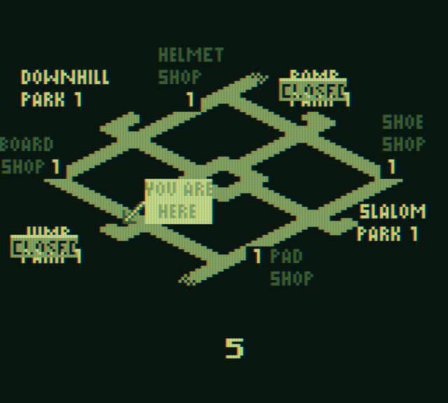 720º Game Boy Color Screenshot: City map.