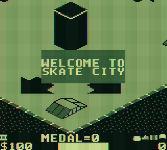 720º Game Boy Color Screenshot: Welcome to Skate City!