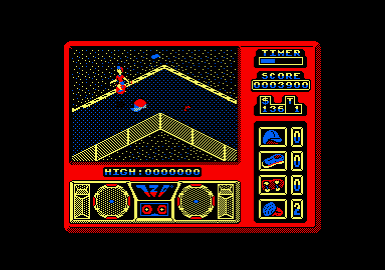720º Amstrad CPC Screenshot: Jumping for bonus points.
