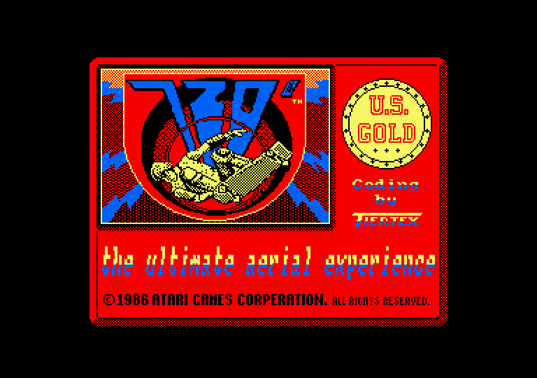 720º Amstrad CPC Screenshot: Title screen.