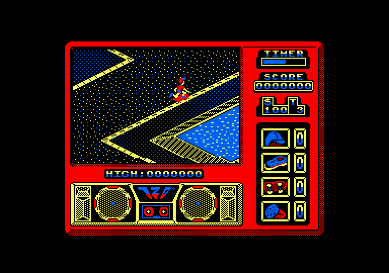 720º Amstrad CPC Screenshot: Skating around...