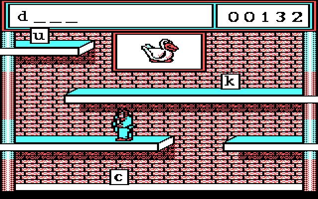 Stickybear Spellgrabber IBM PC/Compatibles Screenshot: On to the next round...looks like I have a 