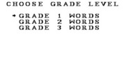 Stickybear Spellgrabber for IBM PC/Compatibles - Choose a grade level for words used in the game.