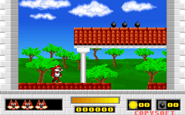 Save Our Pizzas IBM PC/Compatibles Screenshot: Game start.