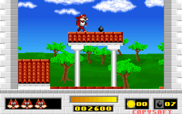 Save Our Pizzas IBM PC/Compatibles Screenshot: Pick up the bombs to use them against your opponents.