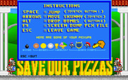 Save Our Pizzas for IBM PC/Compatibles - Game instructions.