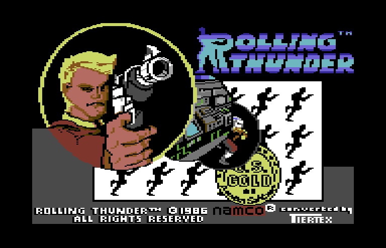 Rolling Thunder Commodore 64 Screenshot: Loading screen.