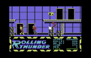 Rolling Thunder for Commodore 64 - Dodging bullets...