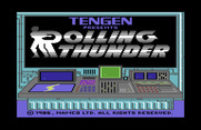 Rolling Thunder for Commodore 64 - Title screen.