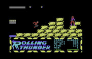 Rolling Thunder for Commodore 64 - Jumping up some stairs...