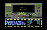 Rolling Thunder for Commodore 64 - Start of area 2.