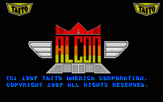 A.L.C.O.N. Atari ST Screenshot: Title screen (US version).