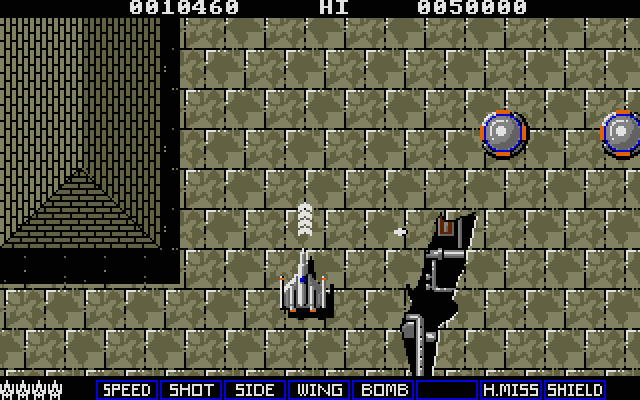 A.L.C.O.N. Atari ST Screenshot: I've upgraded my ship to lasers!