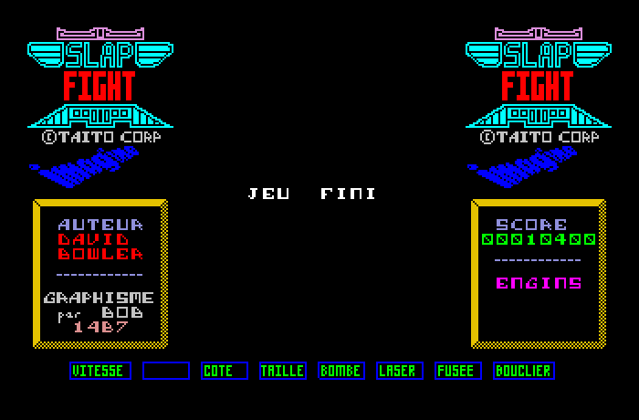 A.L.C.O.N. Thomson TO Screenshot: Game over.
