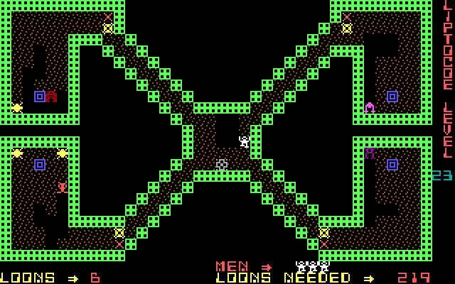 Liptocoe IBM PC/Compatibles Screenshot: Jumping to level 23.