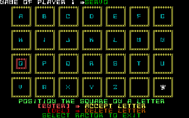Liptocoe IBM PC/Compatibles Screenshot: Entering player names.