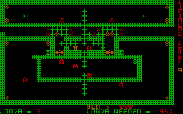 Liptocoe IBM PC/Compatibles Screenshot: There aren't many loons to collect here making this level tricky.