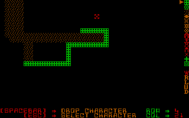 Liptocoe IBM PC/Compatibles Screenshot: Building a level.