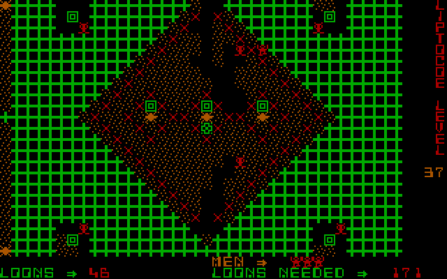 Liptocoe IBM PC/Compatibles Screenshot: Level 37 provides a unique challenge...