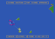 Water Ski for Atari 7800 - Level 2; watch out for sharks!