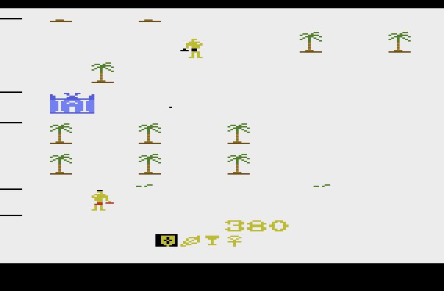 Riddle of the Sphinx Atari 2600 Screenshot: Outside a temple...
