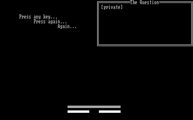 Electric Dragon: The Interactive Version of the I Ching, The IBM PC/Compatibles Screenshot: Press any key...now press again...