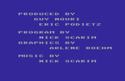 Grandma's House for Commodore 64 - Game credits.