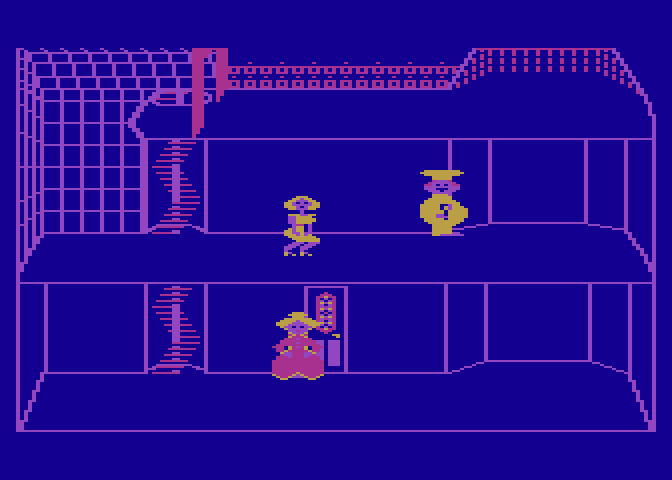 Grandma's House Atari 8-bit Screenshot: You begin with an empty house.