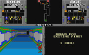 Xybots for Atari ST - The player on the right made it out first...
