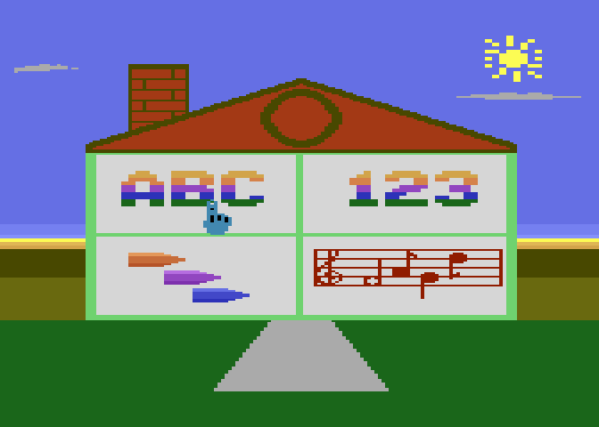 Leaps & Bounds Atari 8-bit Screenshot: The main menu.
