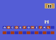 Leaps & Bounds for Atari 8-bit - Letters jump into place in the alphabet game.